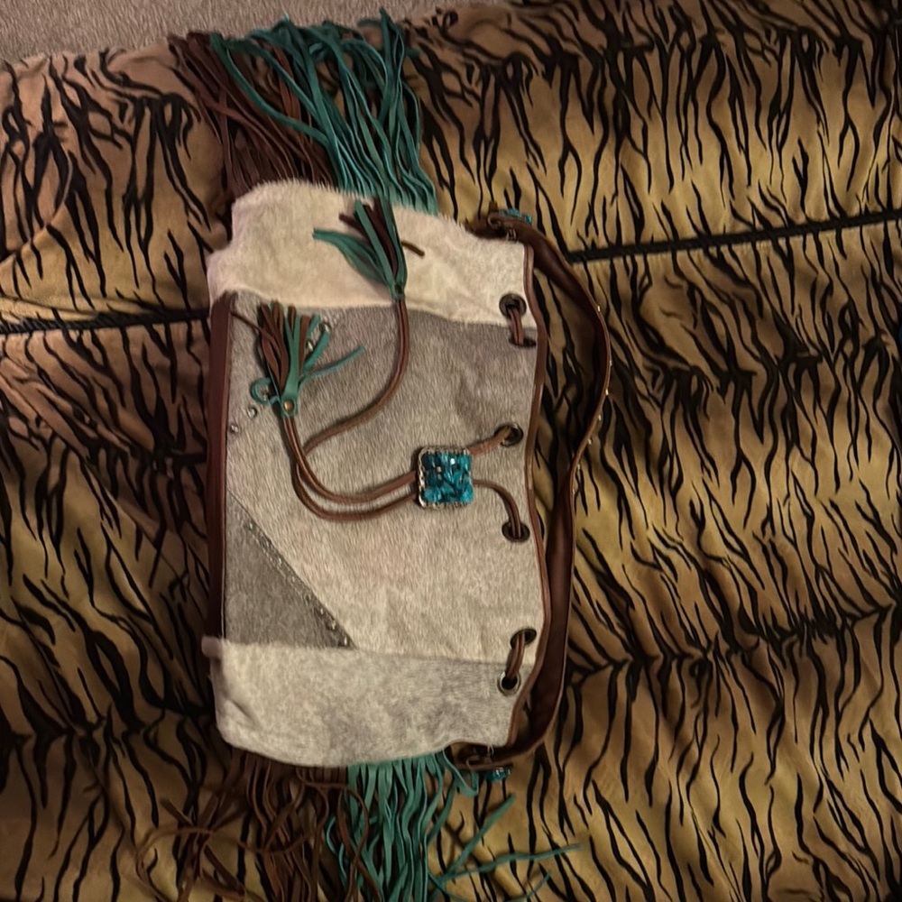 American Darling Brown and Gray shoulder bag